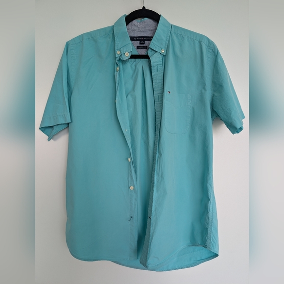 Tommy Hilfiger Short Sleeve Blue Shirt - Picture 4 of 8